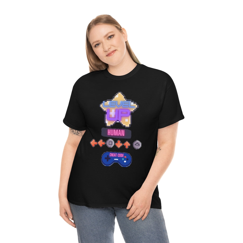 Human cheat code Heavy Cotton Tee