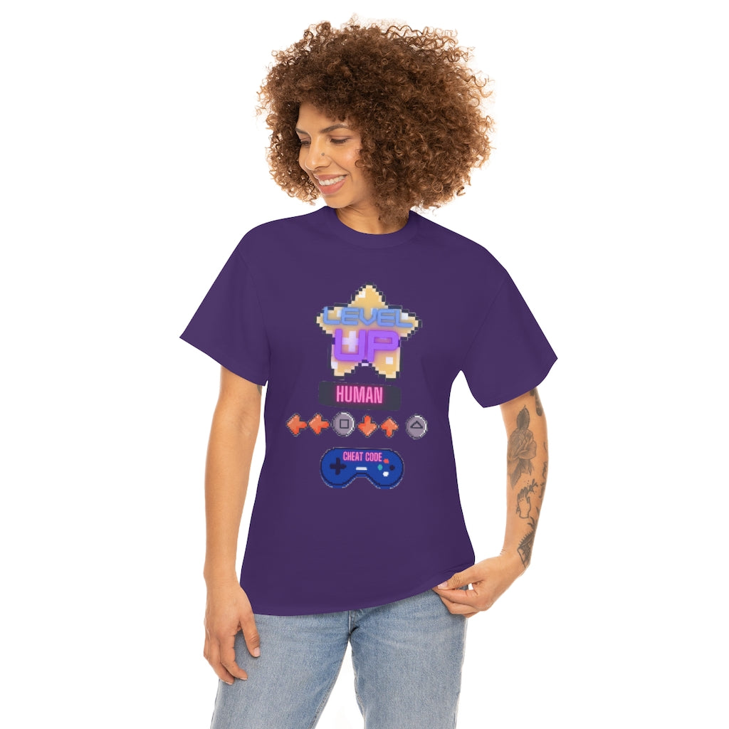 Human cheat code Heavy Cotton Tee